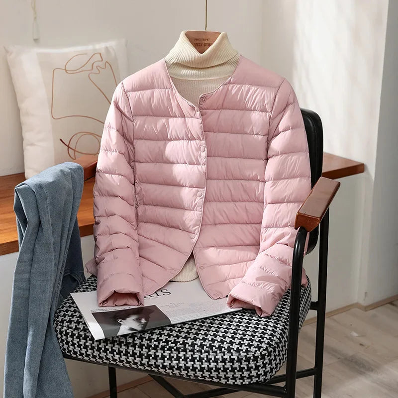 Neuheiten frauen Weiße Ente Unten Liner Puffer Jacke 2023 Herbst Winter Weibliche Warm Halten Koreanische Büro Dame Unten Mantel