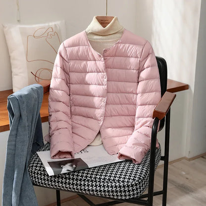 Neuheiten frauen Weiße Ente Unten Liner Puffer Jacke 2023 Herbst Winter Weibliche Warm Halten Koreanische Büro Dame Unten Mantel
