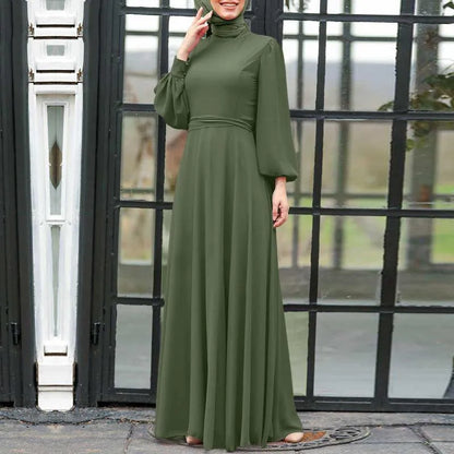 Muslim Women Abaya Long Sleeve Turkish Dresses Women Eid Long Maxi Dress Kaftan Arab Robe Dubai Islamic Clothing Moroccan Kaftan.