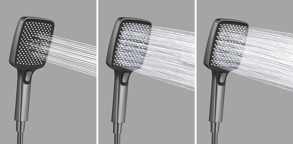 VGX LED Digital Shower System Modern Bathroom Temperature Display Shower Faucet Set Rainlfall Bathroom Mixer Bidet Shower Set