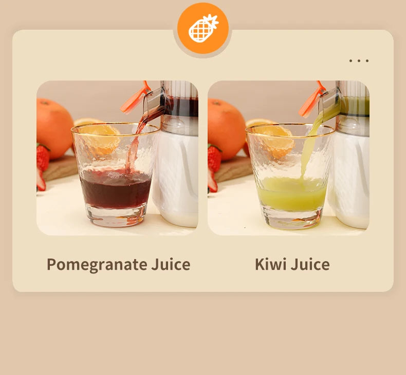 USB Charging Portable Electric Juicer 7.4V Orange Lemon Fruit Blender Household Juice Squeezer Mixer Citrus Juicer for Travel.