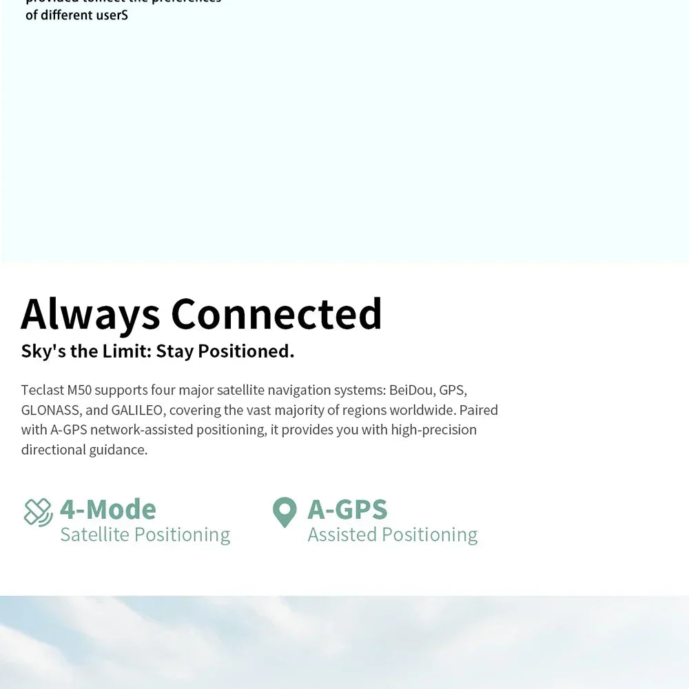 Teclast M50 Tablet 6GB RAM 128GB ROM Unisoc T606 Octa-core 10.1inch TDDI Android 14 WiFi BT5.0 6000mAh Type-C Tablet Case