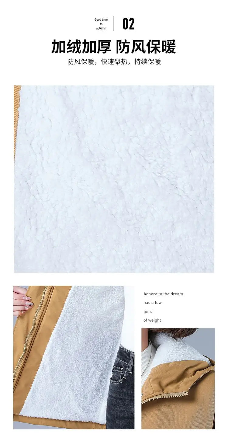 Fleece-gefütterte Kapuze, Daunenjacke, Wintermantel für Damen, warme, mit Kordelzug gepolsterte Parkas, mittellanger Mantel, Streetwear, gepolsterte Kleidung.