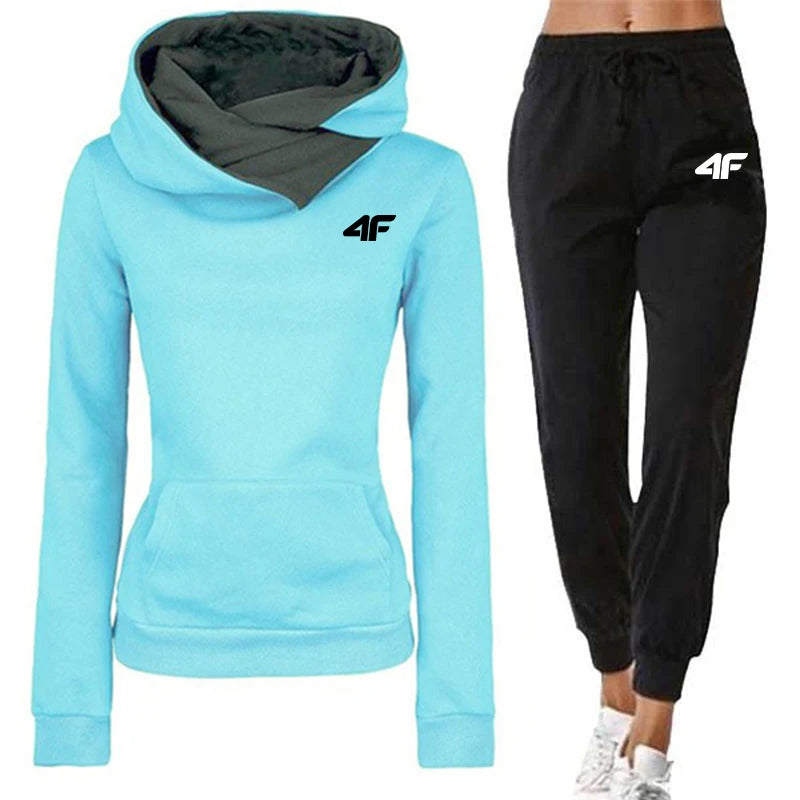 Hot Sales Womens Tracksuit Print Sports Hoodies for Women Suit Jogging Sweatshirts+Pants 2 Pcs Sets Casual Woman Pants Sets 2025.