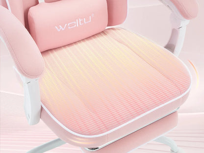 WOLTU Ergonomischer Gaming-Stuhl, Bürostuhl mit hoher Rückenlehne, Drehsessel mit Fußstütze und höhenverstellbarem Computerstuhl für die Lendenwirbelsäule