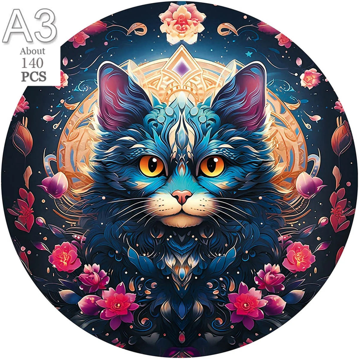 Deer in The Forest Wooden Puzzle Unique Shape Animal Puzzle Adult Relaxation Gift Exquisite Boxed Set with Decorative Artworks