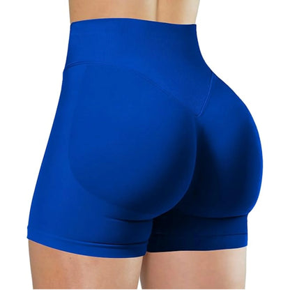 Summer High Waisted Yoga Shorts Fashionable and Sexy Running Fitness Pants Solid Color Yoga Leggings.