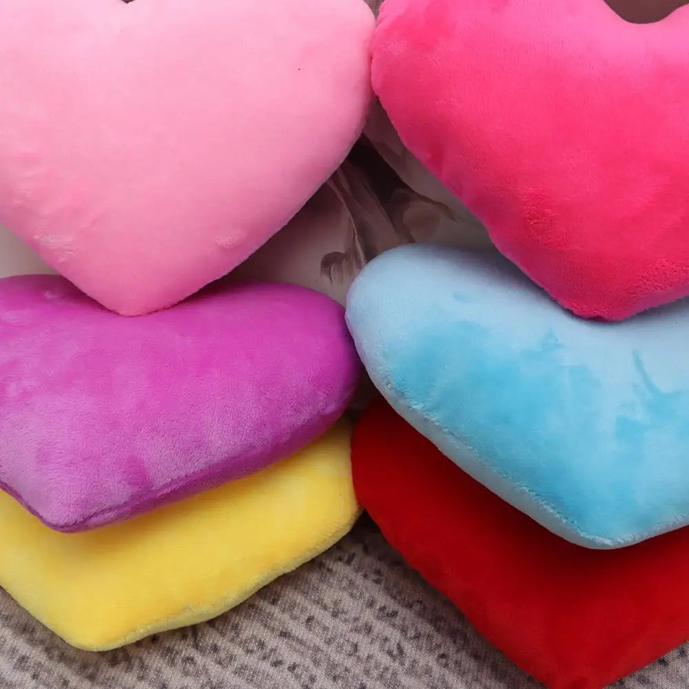 PP cotton Soft Pillow Comfortable Heart Plush Pillow Red Color Pink Color Stuffed Pillow Heart Shape Home Decorative.