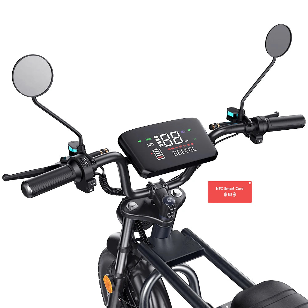 iScooter DX5 Electric Scooter With Seat and Basket 1500W 15.6Ah Scooter for Adults 72KM Range 15''Scooter with NFCs 55KM/h Speed