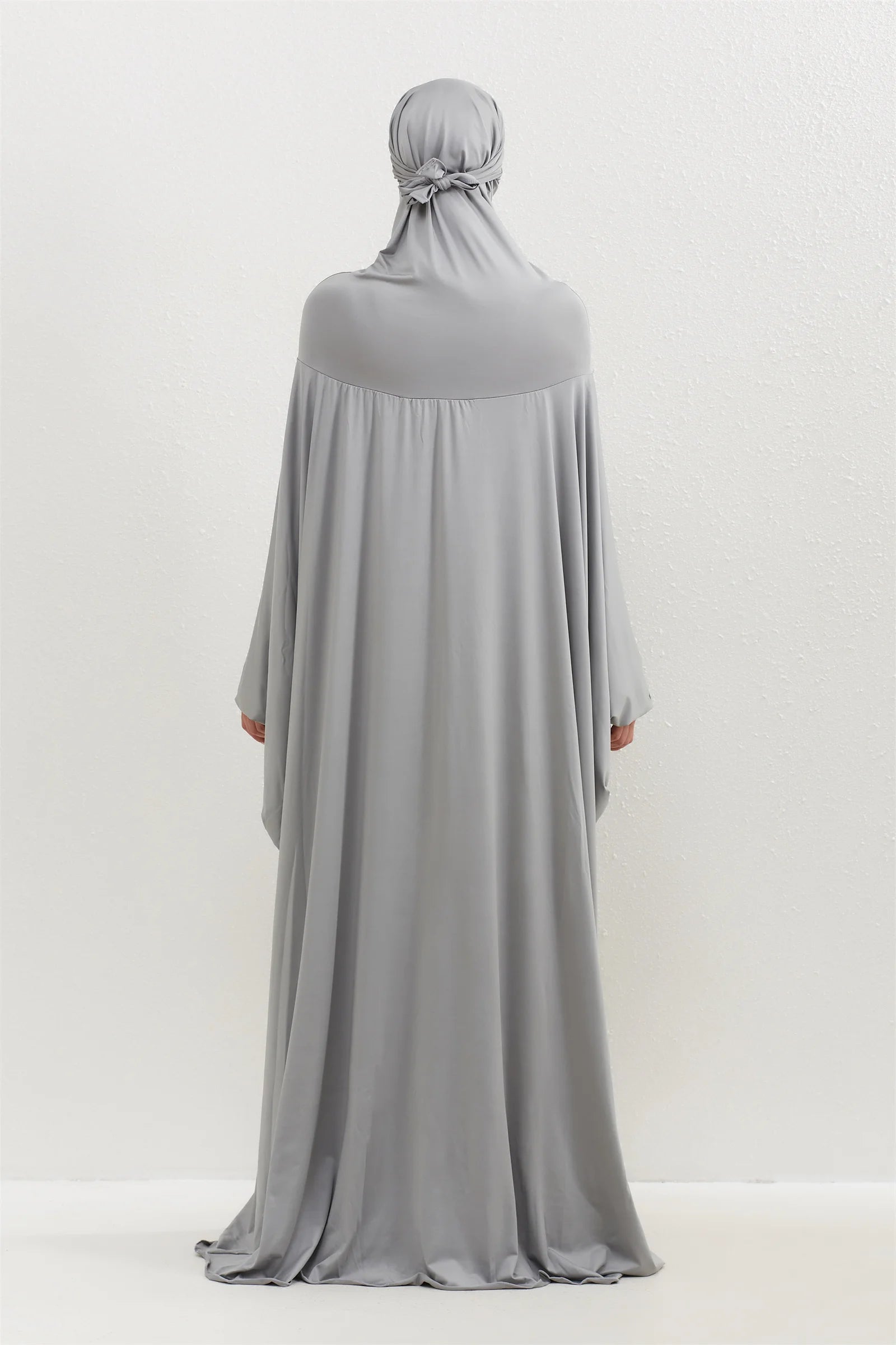 Muslim Abayas Hijab Hooded Smocking Sleeve One-piece Prayer Dress Women Jilbabs Kaftans Islamic Dubai Saudi Robe Turkish Modesty.