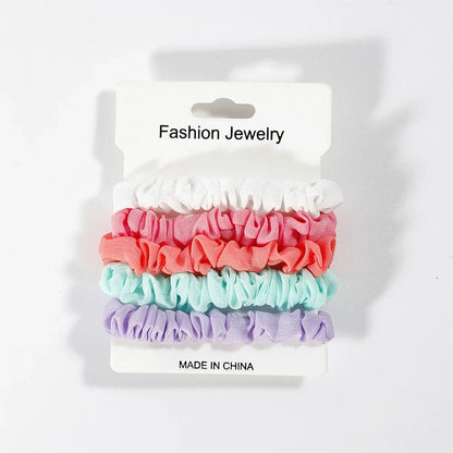 Sweet Multicolor Hair Tie Hair Clip Set Durable Hairpin Simple Elastic Ponytail Rubber Band Headwear Hair Styling Accessories.