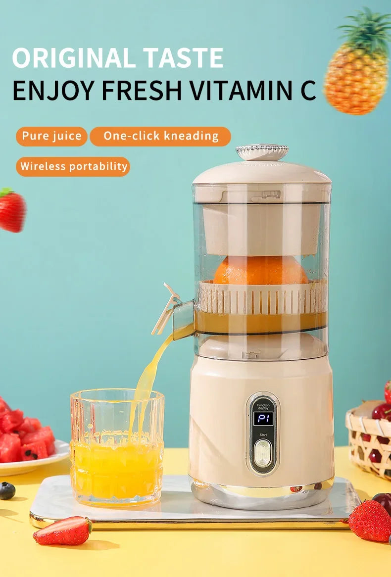 Electric Orange Juicer Portable 600ml Original Citrus Fruit Juice Extractor Lemon Squeezer Machine Smoothie Blender USB Charge.