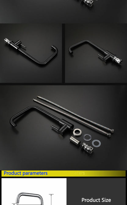 Black Kitchen Faucet Stainless Steel Kitchen Mixer Single Handle Single Hole Kitchen Faucet Brushed Nickle Mixer Sink Tap