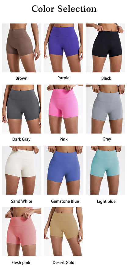 Hearuisavy Running Sports Shorts Women Buttock Lift Gym Leggings Women Cycling Slim Fit Workout Shorts High Waist Yoga Shorts.