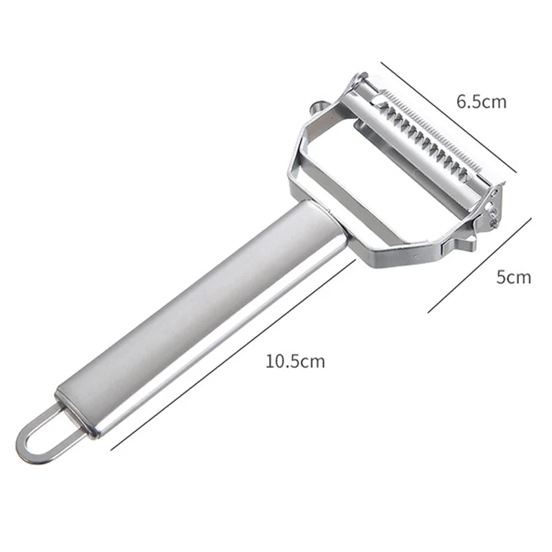 Kitchen Vegetable Peeler Stainless Steel Potato Peeler Slicer Korean Carrot Grater Shredder Multifunctional Fruit Veggie Tools.