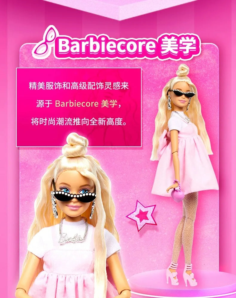 Original Barbie Mermaid Doll Toy Pink Fantasy Ocean Princess Hair Accessories Shell Toys for Girl Movable Joints Fish Tail Doll.