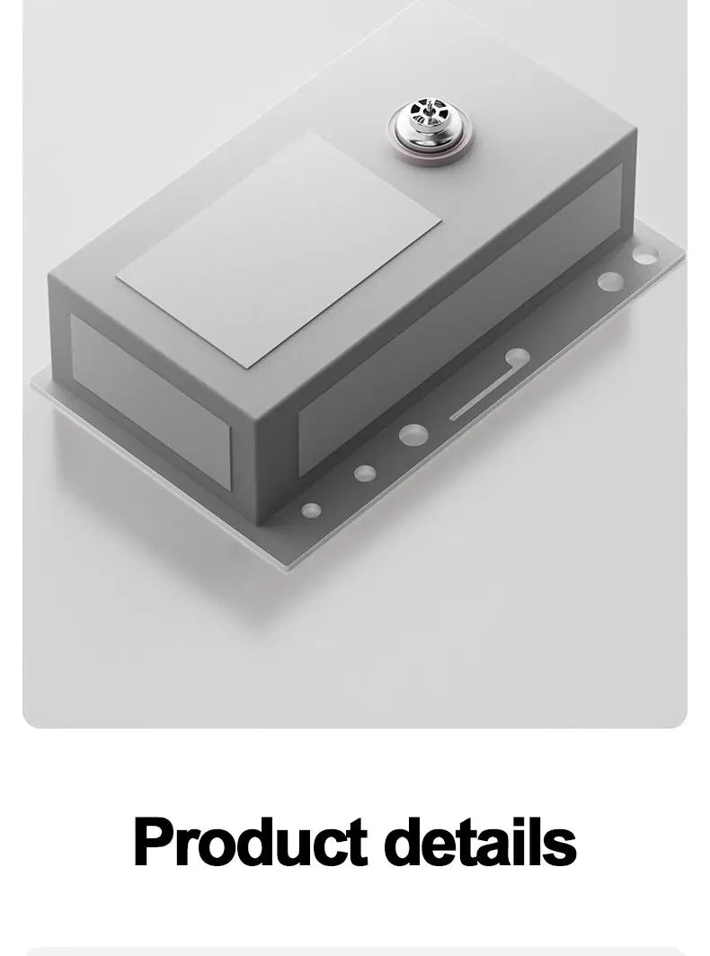 Extra Thick 5.0mm Kitchen 304 Sink, Whale Sink, Stainless Steel Large Single Sink, Waterfall Sink, Thickened Dish Sink