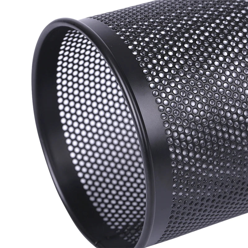 Deli Bleistifthalter für Büro, Schreibtisch, Metallgeflecht, quadratisch, rund, für Stifte, Topf, Tasse, Behälter, Organizer, langlebiges Federmäppchen.