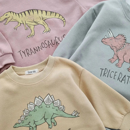 Baby Original Dinosaurier Sweatshirt Strampler 2022 Koreanische Herbst Baby Bodys Kleinkind Ein Stück Kleinkind Jungen Bodys Mädchen Outfits.