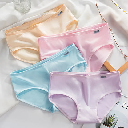 Plus Size Panties Women's Cotton Underwear Girls Briefs Solid Color Lingeries Shorts Comfortable Underpant For Woman 3XL/4XL.