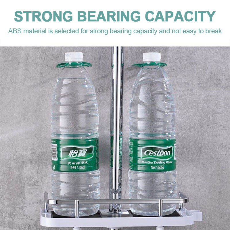 Dusche Lagerung Halter Bad Regal Pole Regale Shampoo Tablett Stehen Kein Bohren Heben Badezimmer Dusche Lagerung Rack Organizer