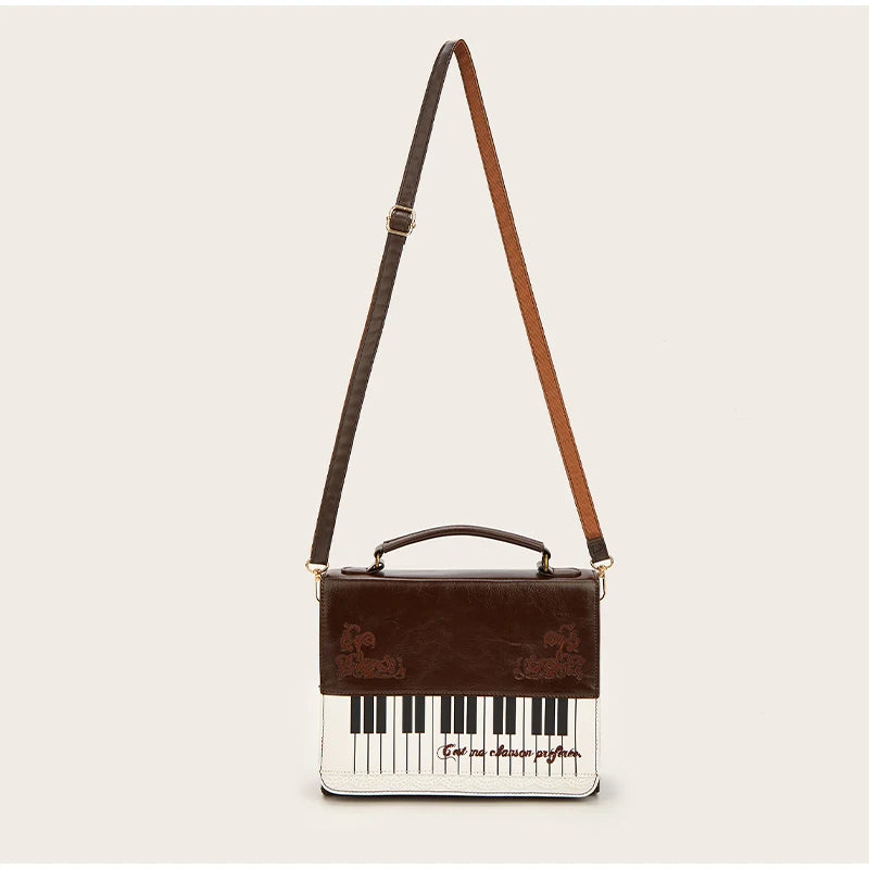 Fashion Polka Dot Ladies Piano Bag New Style Niche Underarm Shoulder Bag Sweet Personality Piano Backpack Women's Bag Square Bag.