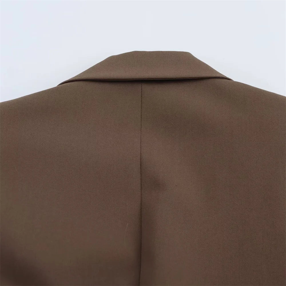 Spring and Summer New Product Women's Wear with Belt Straight Sleeve Casual Suit Coat Waist and Pants Set.