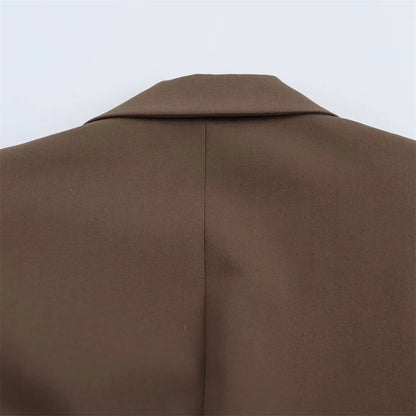 Spring and Summer New Product Women's Wear with Belt Straight Sleeve Casual Suit Coat Waist and Pants Set.