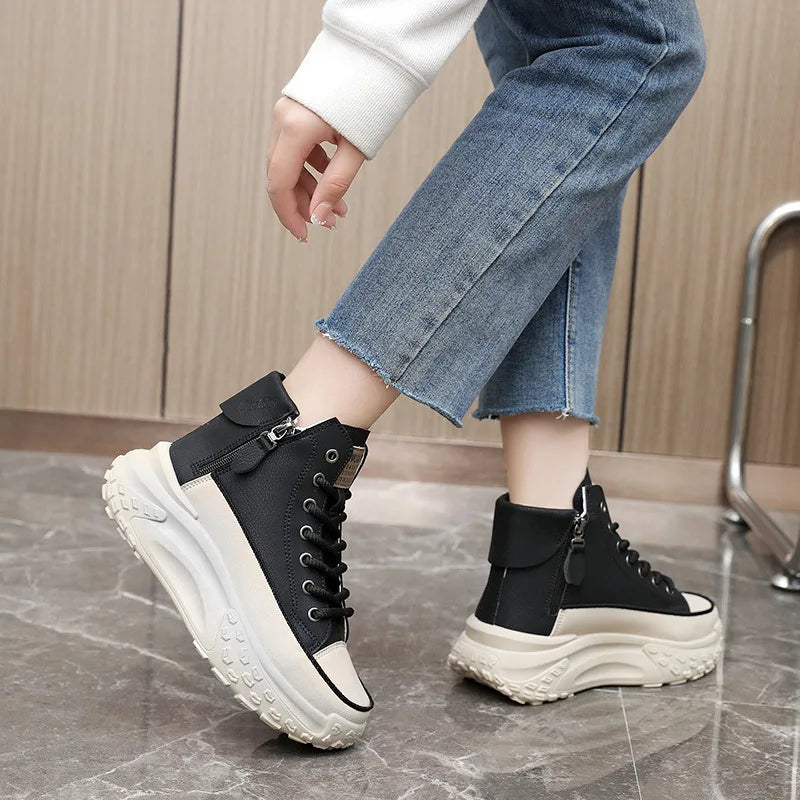 2025 New Women Sneakers Luxury Fashion High Top Women Boots Platform Casual Shoes Outdoor Running Shoes for Women Tenis De Mujer.