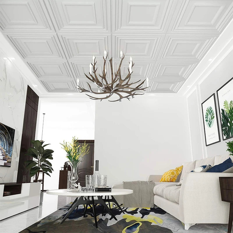 12pcs 50cm 3D Wall Panel 3D wall sticker Relief Art Wall Panel not self-adhesive Sticker Living Room Kitchen bathroom Home Decor