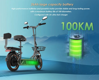 KuKirin C1 Pro Adult Electric Scooter With Seat 14" Tire 500W Motor 48V 26Ah Battery 45km Max Speed Electric Motorcycle.