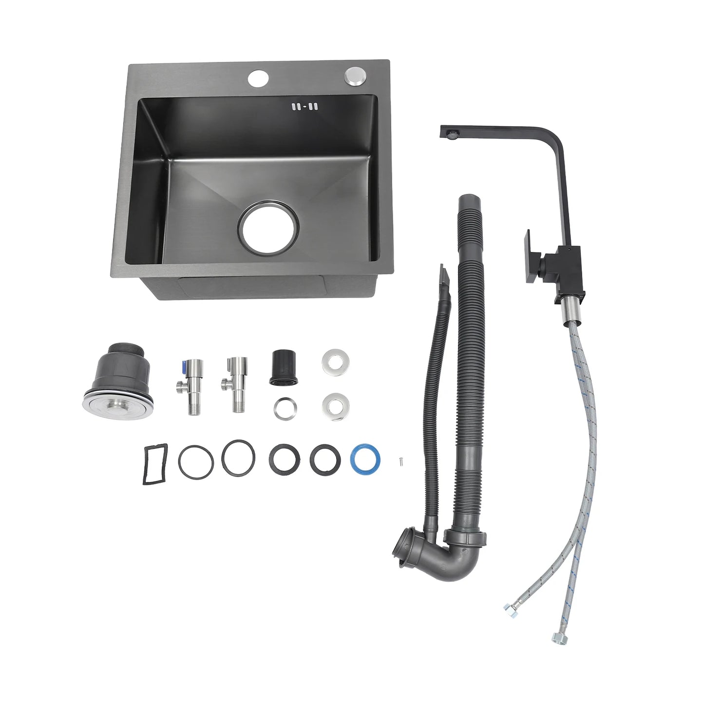 [Edelstahlspüle] Moderne Küchenspüle aus Edelstahl – Edelstahl – für die Küche – langlebig, elegant