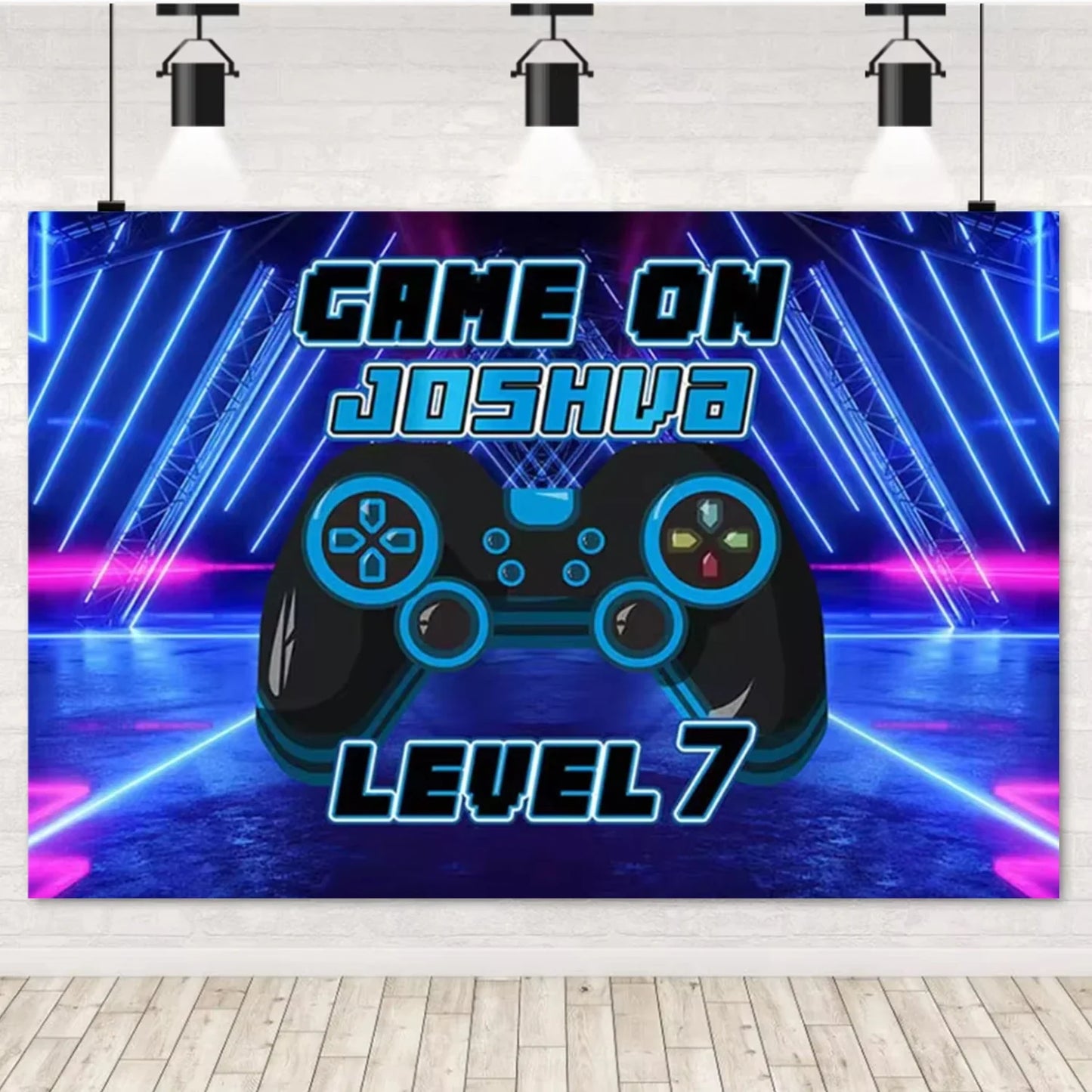 Game On Theme Video Gamer Kids Birthday Party Neon Green Gaming Next Level Up Background Baby Shower Decoration Supplies Props
