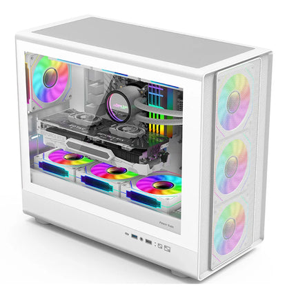 Power Train N1 MATX ITX Case Glass Side Transparent Host Shell Desktop Computer 360 Water-Cooled Mesh ventilation PC Casings.