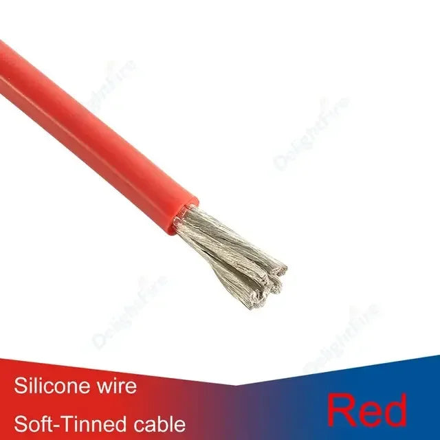 Red Black Silicone Cable Heat Resistant Silicone Wire Flexible Tinned Copper Stranded Wire For Auto Battery Solar Panel Inverter