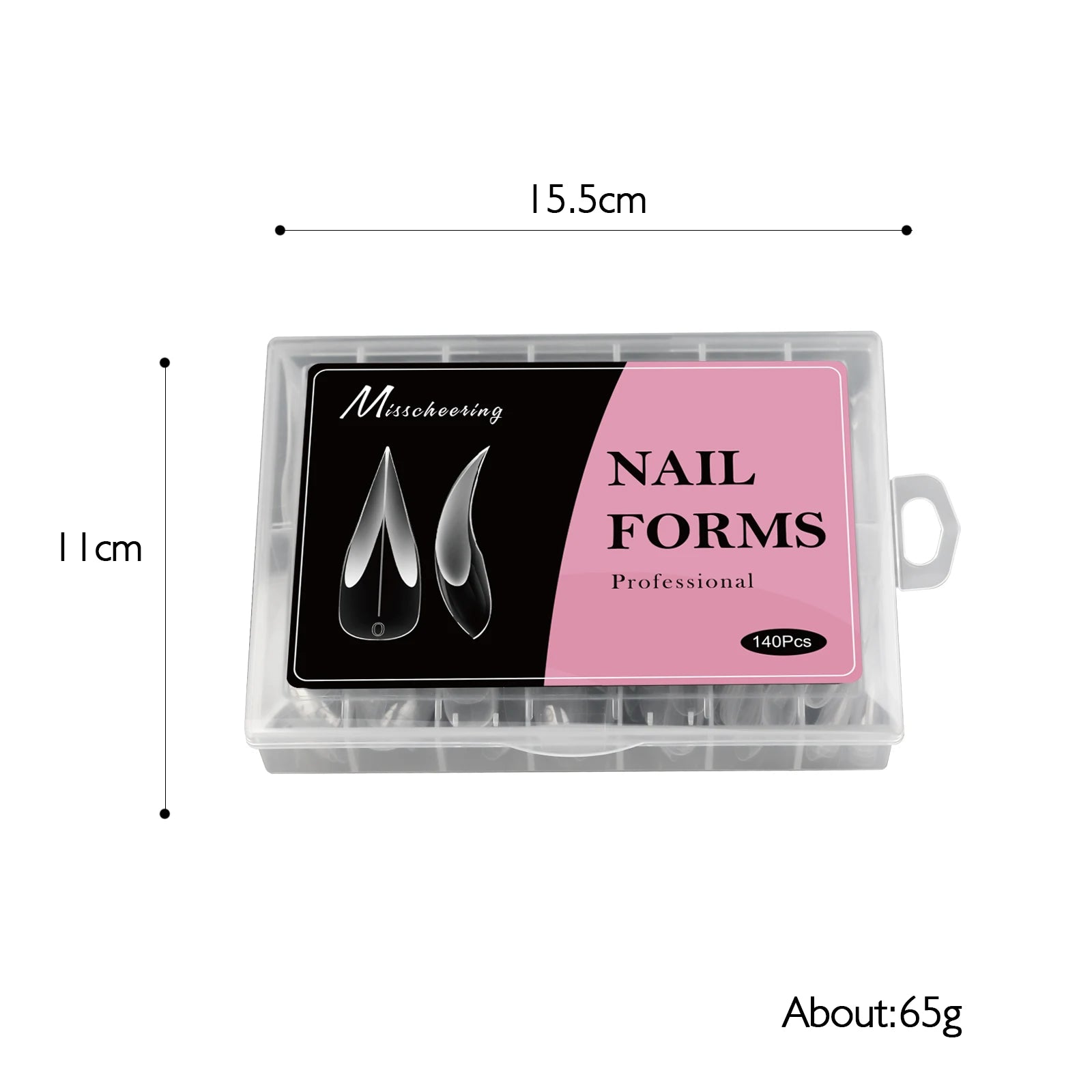 New Eagle Claw Nail-Forms 140pcs Crystal Extension Tips For Quick Gel Nails Paperless Nail Art Kit With Claw Shaped Design Salon.