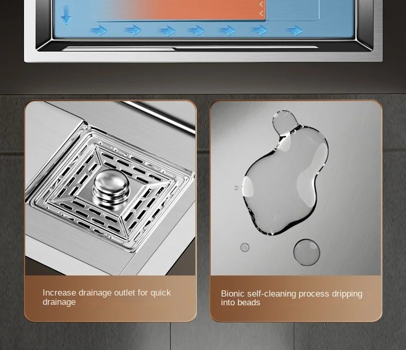 304 Stainless Steel Sink Waterfall Large Single Slot Kitchen Sink Vegetable Sink Stainless Steel Sink Household Sink