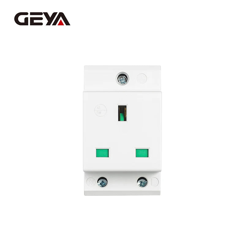 GEYA 16A 220V AC DIN-Schienen-modulare Steckdose – 35 mm, EU/FR/US/BK/IT, industrieller und privater Gebrauch, Netzteil-Adapter-Anschluss.