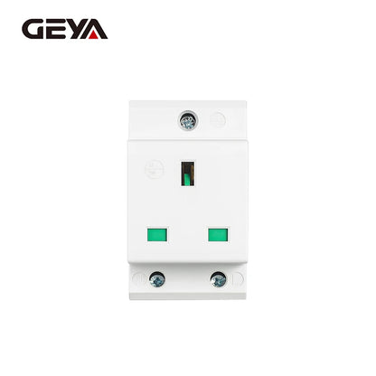 GEYA 16A 220V AC DIN-Schienen-modulare Steckdose – 35 mm, EU/FR/US/BK/IT, industrieller und privater Gebrauch, Netzteil-Adapter-Anschluss.