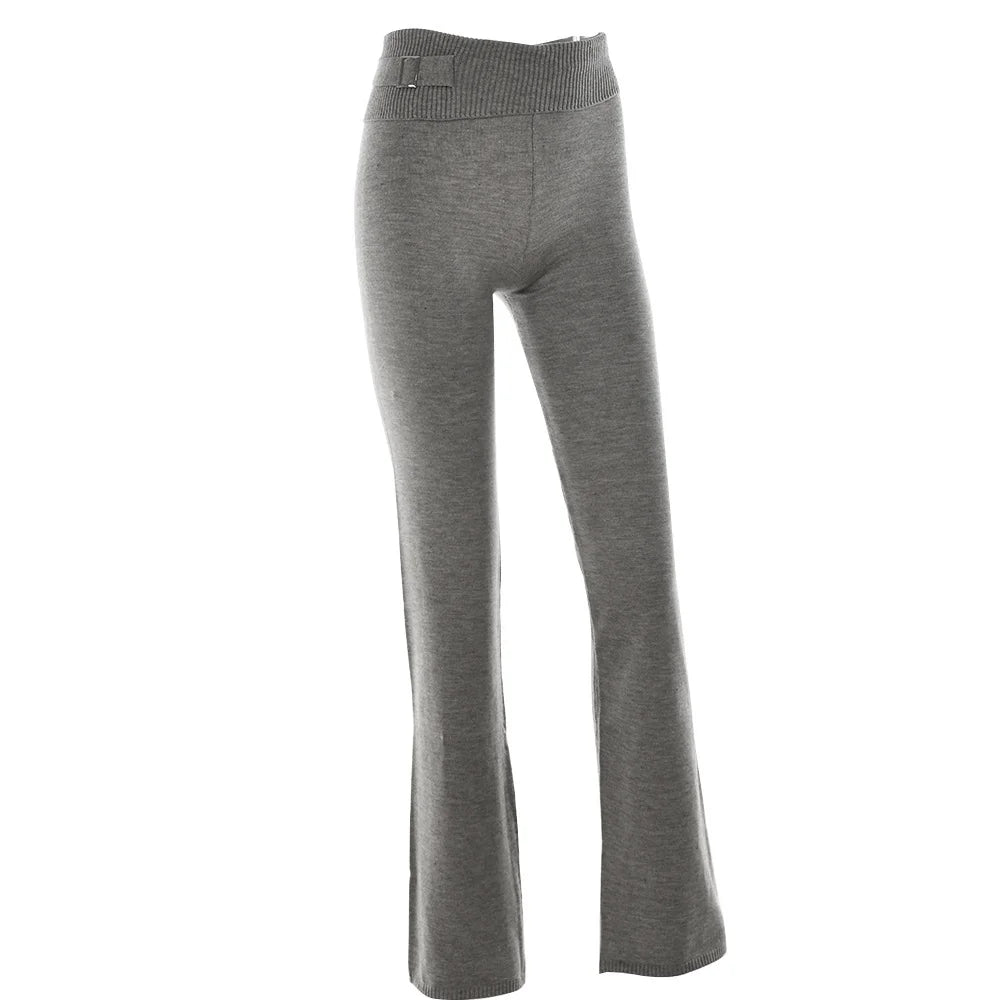 Apprabant Rib Knitted Two Piece Set Women Tracksuit Long Sleeve Zipper Hoodies Skinny Pants Sets Casual Solid Sweatshirt Suits.