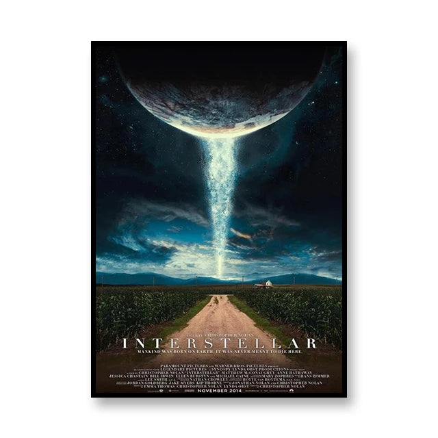 Interstellar Movie Poster Astronaut Outer Space Canvas Wall Art Print Mural Home Decor Movie Lover Gift Unframed