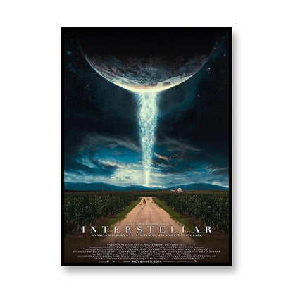 Interstellar Movie Poster Astronaut Outer Space Canvas Wall Art Print Mural Home Decor Movie Lover Gift Unframed
