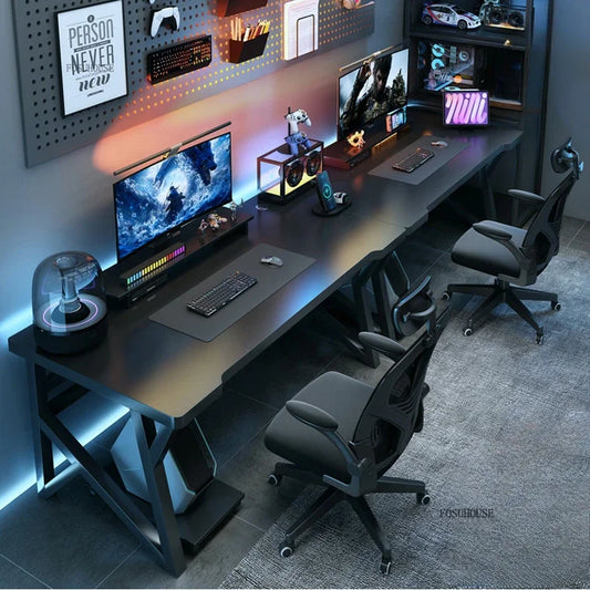 Moderne Doppel Computer Schreibtische Hause Desktop E-sport Gaming Tisch Schlafzimmer Einfache Schreibtisch Student Studie Tische Büro Möbel EE