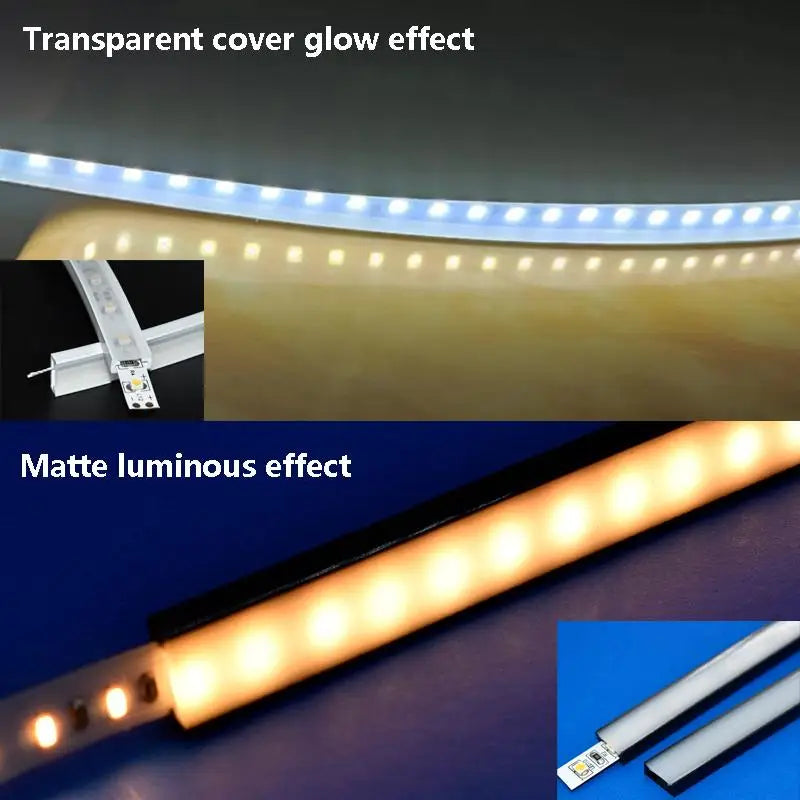 Flexible LED Silicone Neon Tube Protection Cover Transparent Matte Black Milky Silica Gel Channel Diffuser WS2812 WS2811 Strip.