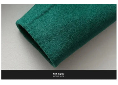 Modischer doppelseitiger Wollmantel für Damen, schmale Passform, mittellang, neue Herbst- und Winterkollektion, stilvoll