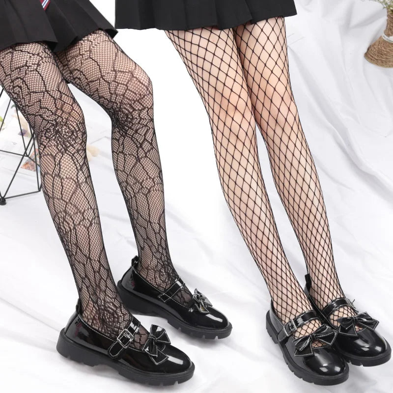 Sexy Fishnet Stockings Black Lolita Body High Socks Kawaii Long Fish Net Pantyhose Mesh Tights Lingerie Skin JK Waist Hosiery