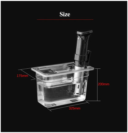 6L Sous Vide Cooker Container For Immersion Circulators Sous-Vide Machine Food Grade PC Material Immersion Thermostatic Cooking.