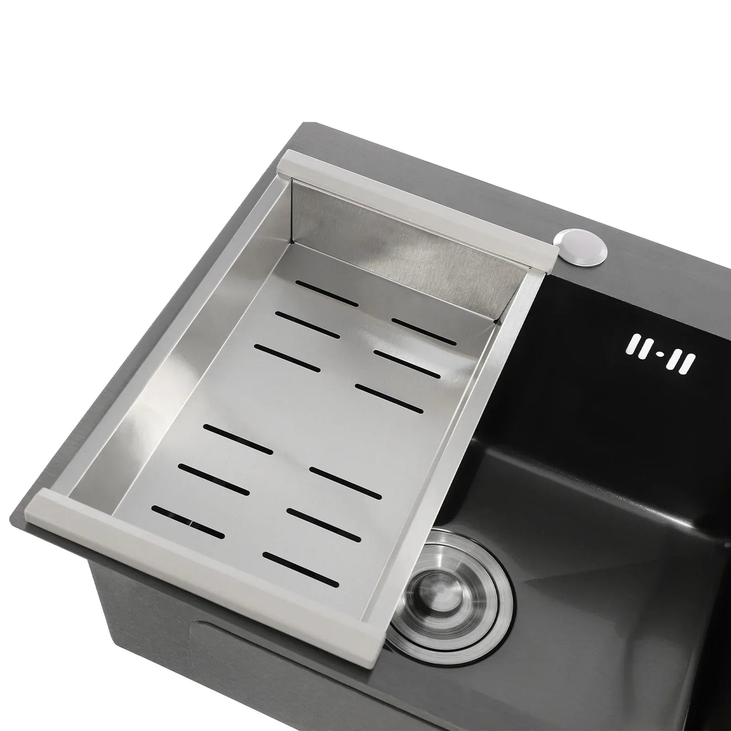 Küchenspüle aus Edelstahl 201 mit Wasserhahn, Seifenspender für Häuser, Restaurants, Wäschezimmer, Keller, 45 x 40 x 20 cm