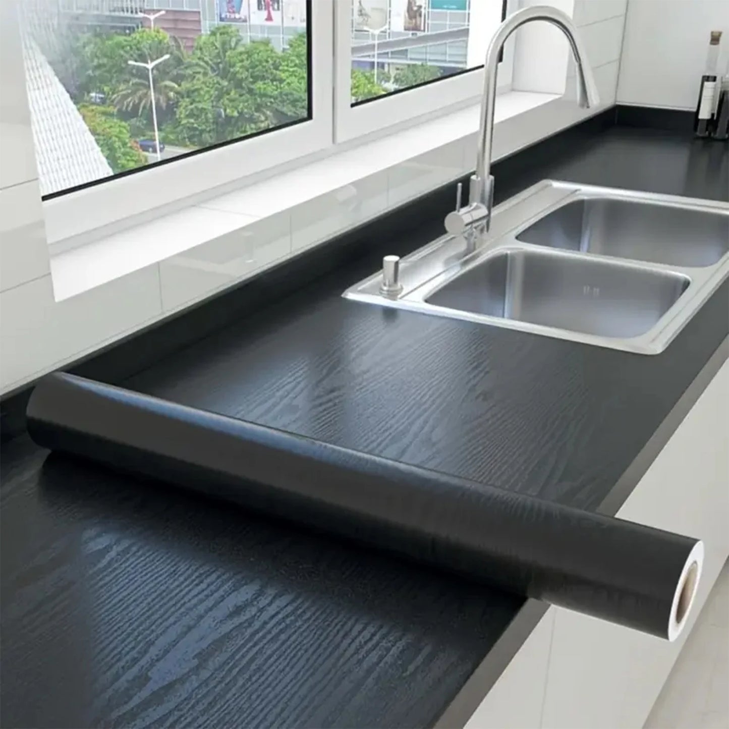 Holzmaserung DIY Aufkleber PVC selbstklebende wasserdichte Tapeten Renovierung Möbel Wandaufkleber Home Decor klebrige Papieraufkleber