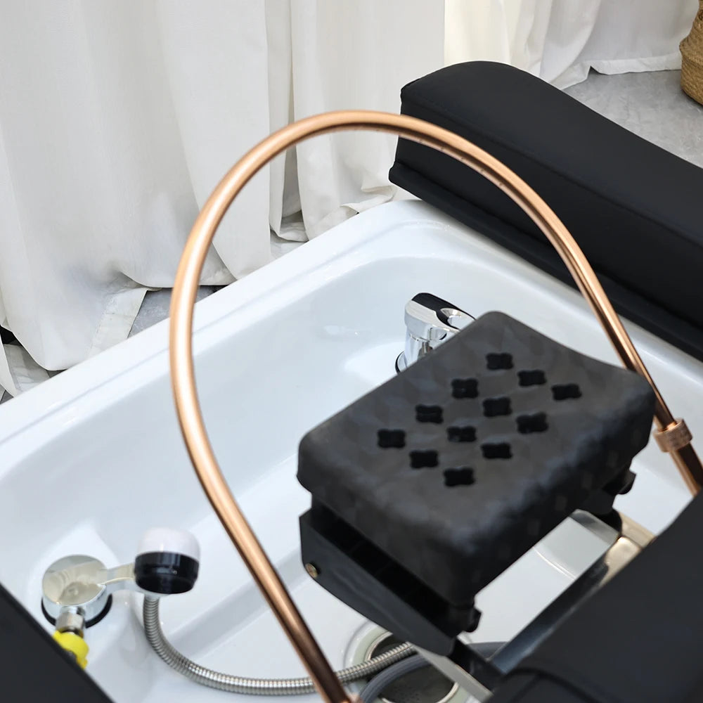 XinSheng Head SPA Salon Haarwaschbett Shampoo-Bett Thai-Massagetisch Barbershop Kommerzielle Möbel mit Fußbadbecken